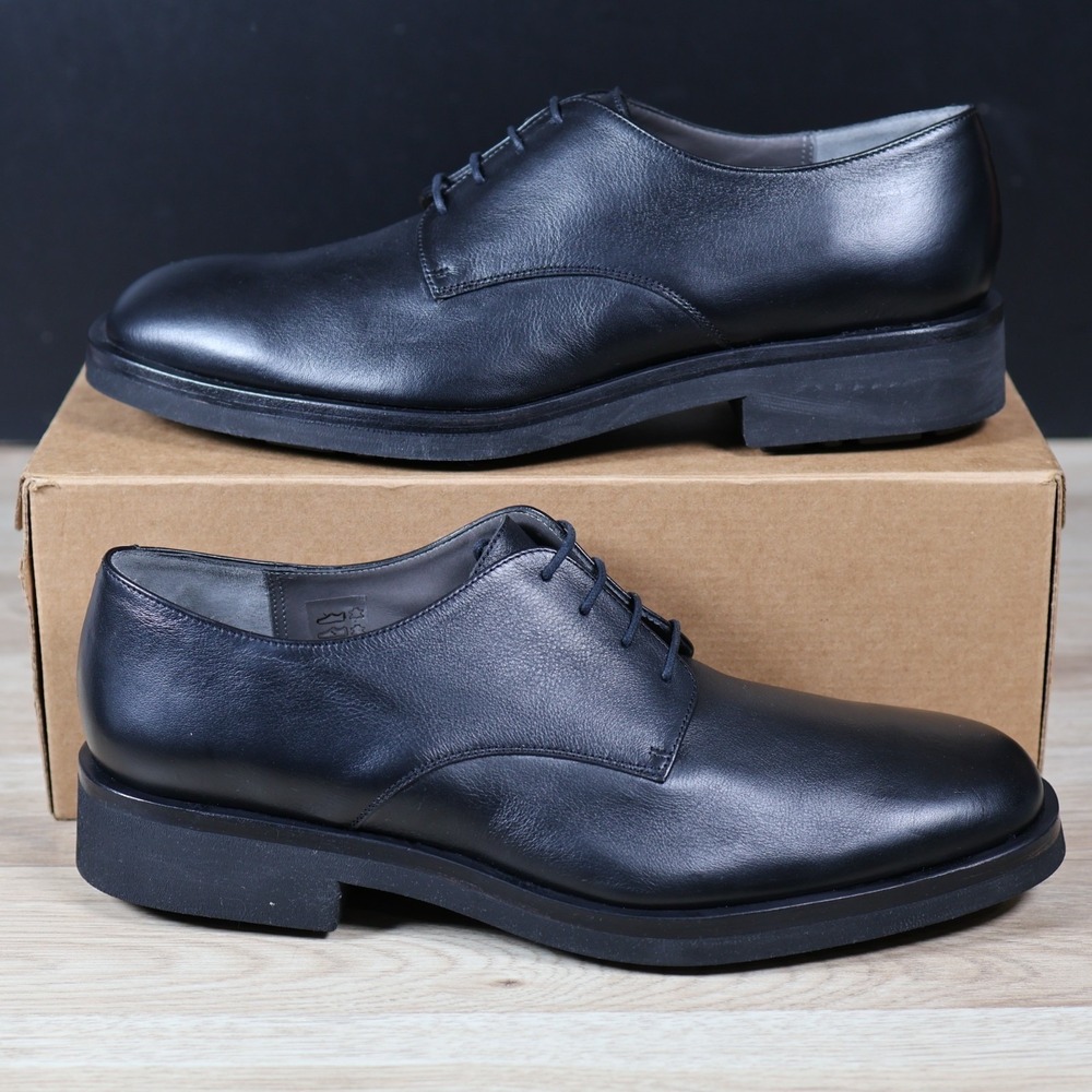 Robert Clergerie Homme Derby Shoes Mens 11.5 Black Gian Leather Made in France